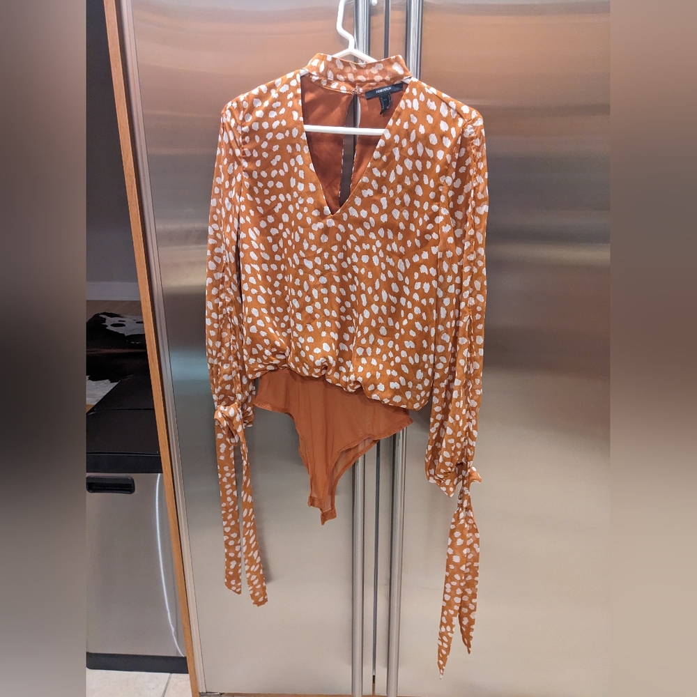 Rust Mock Neck Bodysuit